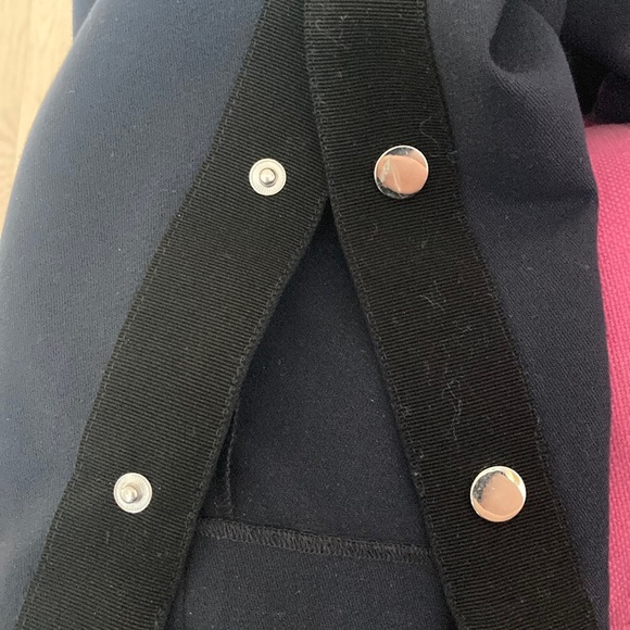 Maje Navy pant with snaps along side. - Picture 3 of 8